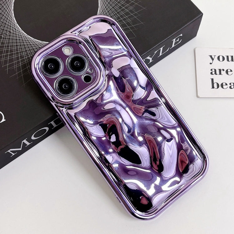 For iPhone 14 Electroplating Meteorite Texture TPU Phone Case(Purple) - free shipping - PMC TechLife - Order now!