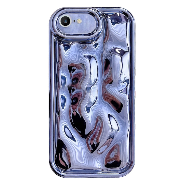 For iPhone SE 2022 /2020 / 8 / 7 Electroplating Meteorite Texture TPU Phone Case(Blue) - iPhone SE 2022 / 2020 / 8 / 7 Cases by PMC Jewellery | Online Shopping South Africa | PMC Jewellery