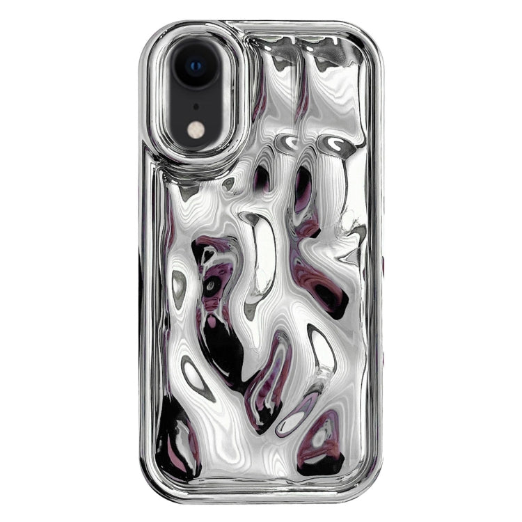 For iPhone XR Electroplating Meteorite Texture TPU Phone Case(Silver) - More iPhone Cases by PMC Jewellery | Online Shopping South Africa | PMC Jewellery