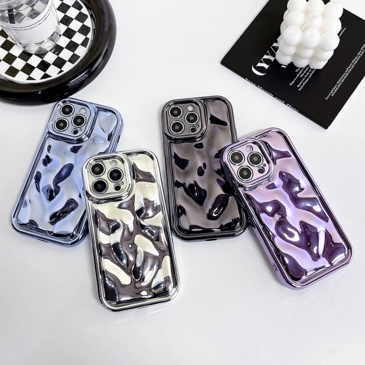 For iPhone 12 Pro Electroplating Meteorite Texture TPU Phone Case(Purple) - iPhone 12 / 12 Pro Cases by PMC Jewellery | Online Shopping South Africa | PMC Jewellery