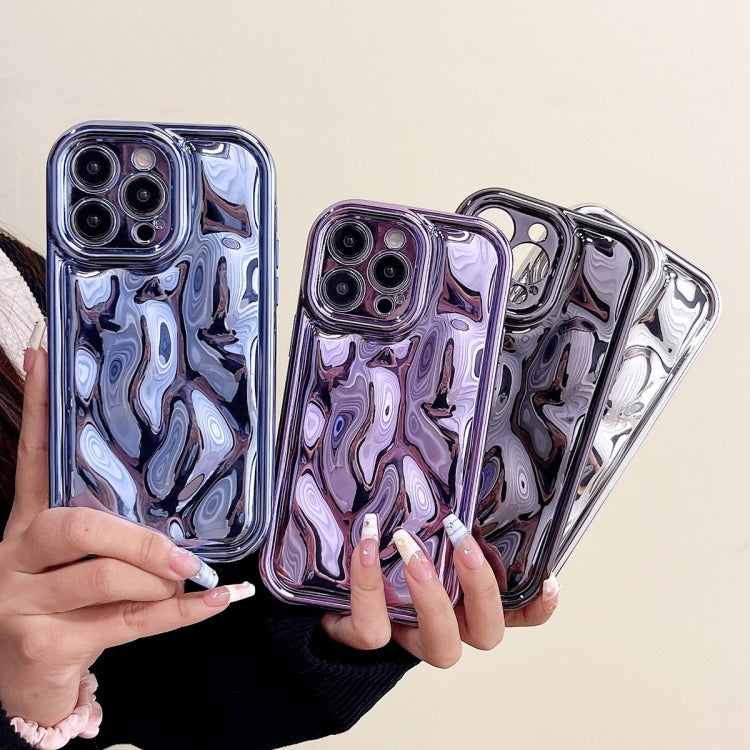 For iPhone 12 Electroplating Meteorite Texture TPU Phone Case(Purple) - iPhone 12 / 12 Pro Cases by PMC Jewellery | Online Shopping South Africa | PMC Jewellery