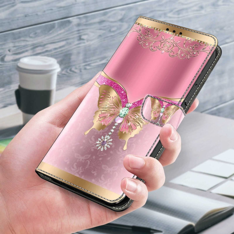 For Xiaomi Redmi A1+ / A2 / A2+ Crystal 3D Shockproof Protective Leather Phone Case(Pink Bottom Butterfly) - free shipping - PMC TechLife - Order now!
