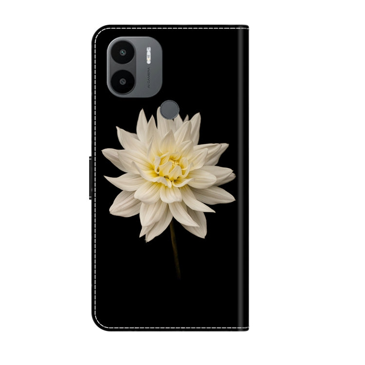 For Xiaomi Redmi A1+ / A2 / A2+ Crystal 3D Shockproof Protective Leather Phone Case(White Flower) - free shipping - PMC TechLife - Order now!