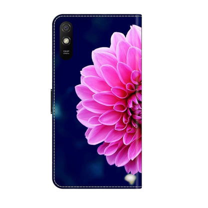 For Xiaomi Redmi 9A Crystal 3D Shockproof Protective Leather Phone Case(Pink Petals) - Xiaomi Cases by PMC Jewellery | Online Shopping South Africa | PMC Jewellery