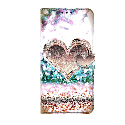 For Xiaomi Redmi 9A Crystal 3D Shockproof Protective Leather Phone Case(Pink Diamond Heart) - Xiaomi Cases by PMC Jewellery | Online Shopping South Africa | PMC Jewellery