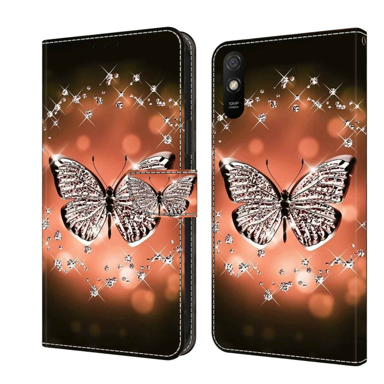 For Xiaomi Redmi 9A Crystal 3D Shockproof Protective Leather Phone Case(Crystal Butterfly) - free shipping - PMC TechLife - Order now!