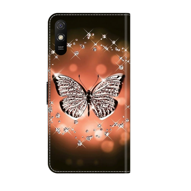 For Xiaomi Redmi 9A Crystal 3D Shockproof Protective Leather Phone Case(Crystal Butterfly) - free shipping - PMC TechLife - Order now!