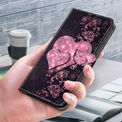 For Xiaomi Redmi 9C Crystal 3D Shockproof Protective Leather Phone Case(Lace Love) - Xiaomi Cases by PMC Jewellery | Online Shopping South Africa | PMC Jewellery