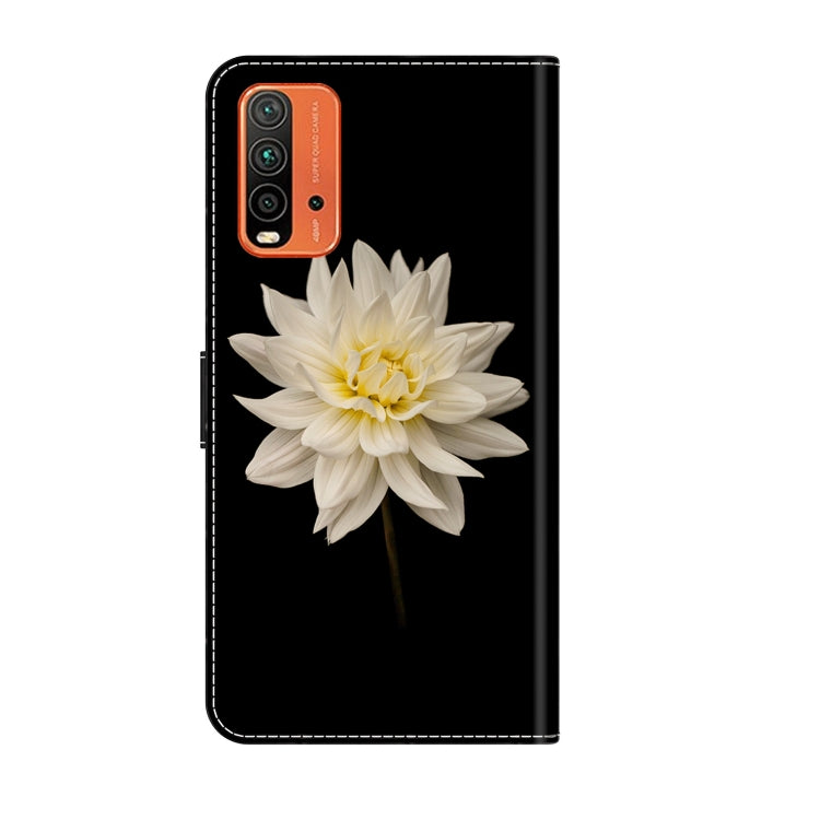For Xiaomi Redmi 9T Crystal 3D Shockproof Protective Leather Phone Case(White Flower) - free shipping - PMC TechLife - Order now!