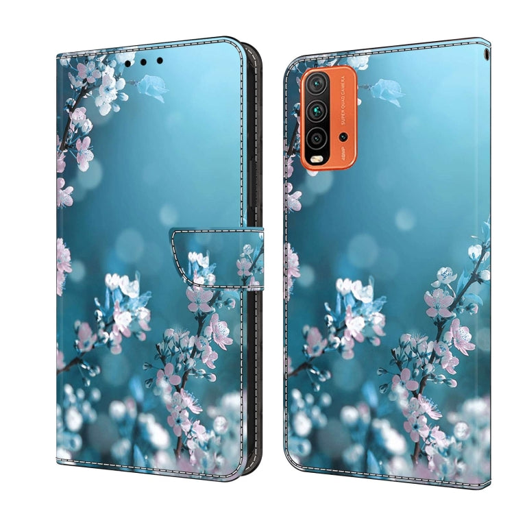 For Xiaomi Redmi 9T Crystal 3D Shockproof Protective Leather Phone Case(Plum Flower) - free shipping - PMC TechLife - Order now!