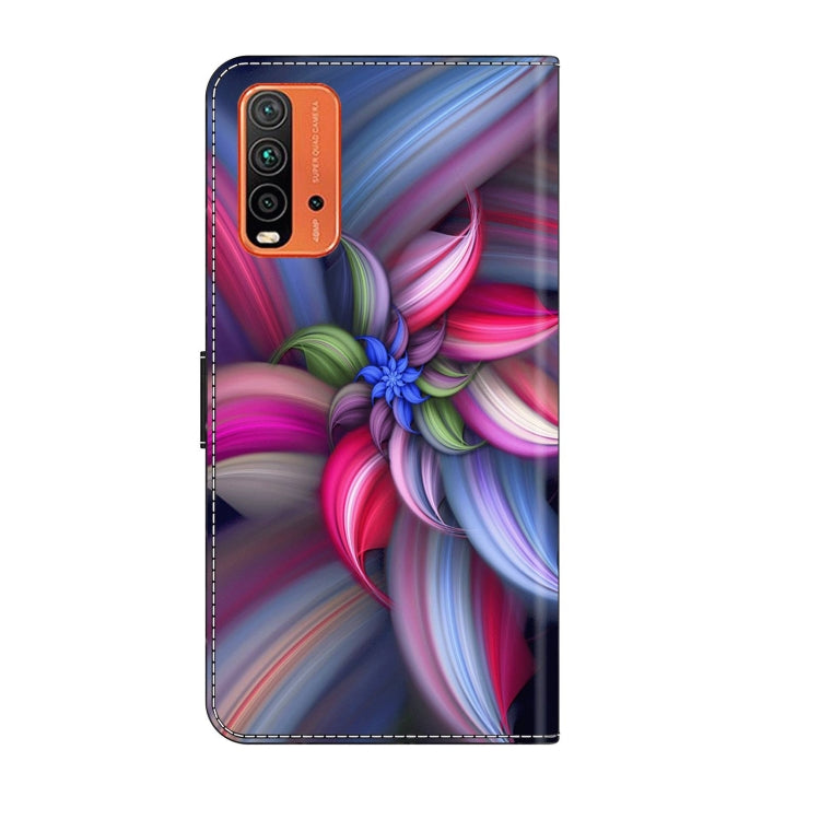 For Xiaomi Redmi 9T Crystal 3D Shockproof Protective Leather Phone Case(Colorful Flower) - free shipping - PMC TechLife - Order now!