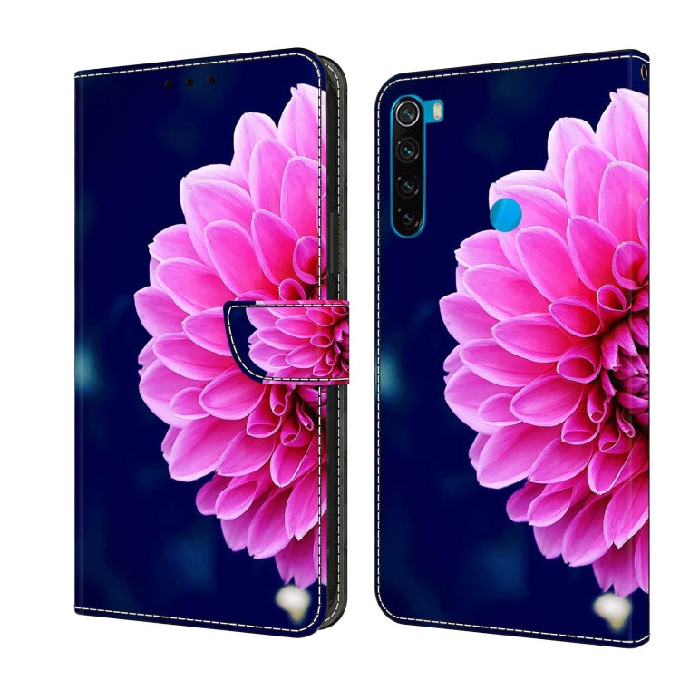 For Xiaomi Redmi Note 8 Crystal 3D Shockproof Protective Leather Phone Case(Pink Petals) - free shipping - PMC TechLife - Order now!