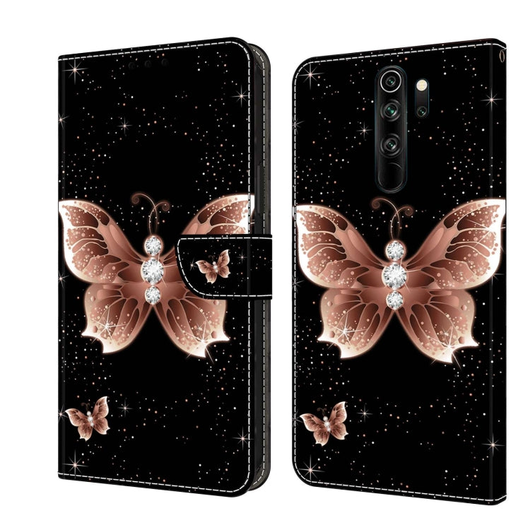 For Xiaomi Redmi Note 8 Pro Crystal 3D Shockproof Protective Leather Phone Case(Pink Diamond Butterfly) - free shipping - PMC TechLife - Order now!