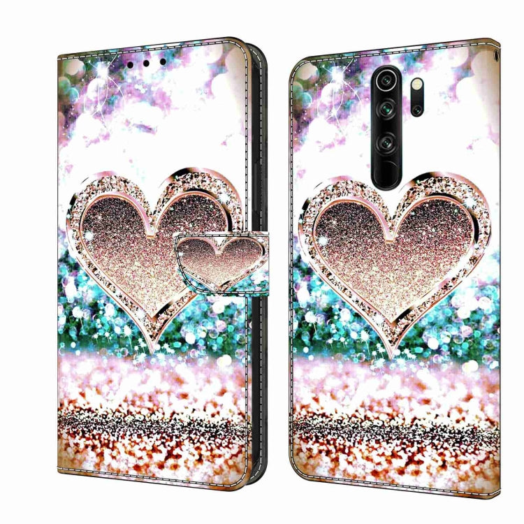 For Xiaomi Redmi Note 8 Pro Crystal 3D Shockproof Protective Leather Phone Case(Pink Diamond Heart) - free shipping - PMC TechLife - Order now!