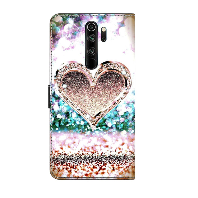 For Xiaomi Redmi Note 8 Pro Crystal 3D Shockproof Protective Leather Phone Case(Pink Diamond Heart) - free shipping - PMC TechLife - Order now!