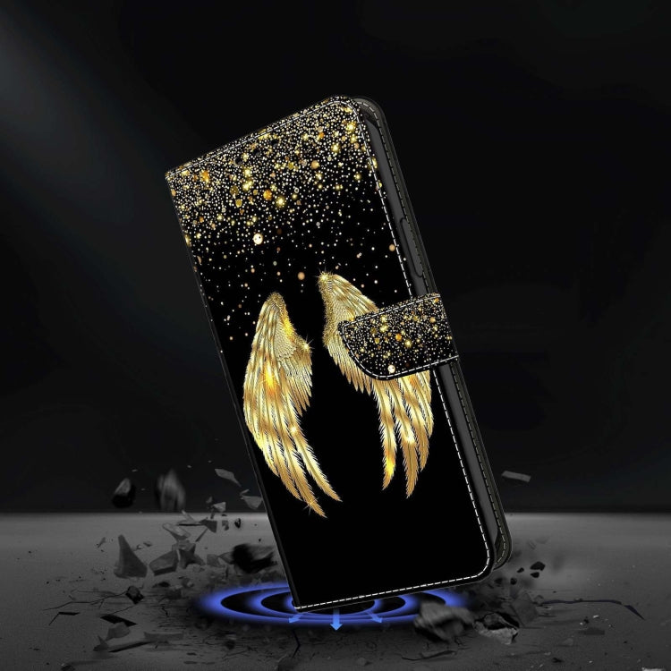 For Xiaomi Redmi Note 8T Crystal 3D Shockproof Protective Leather Phone Case(Golden Wings) - Xiaomi Cases by PMC Jewellery | Online Shopping South Africa | PMC Jewellery