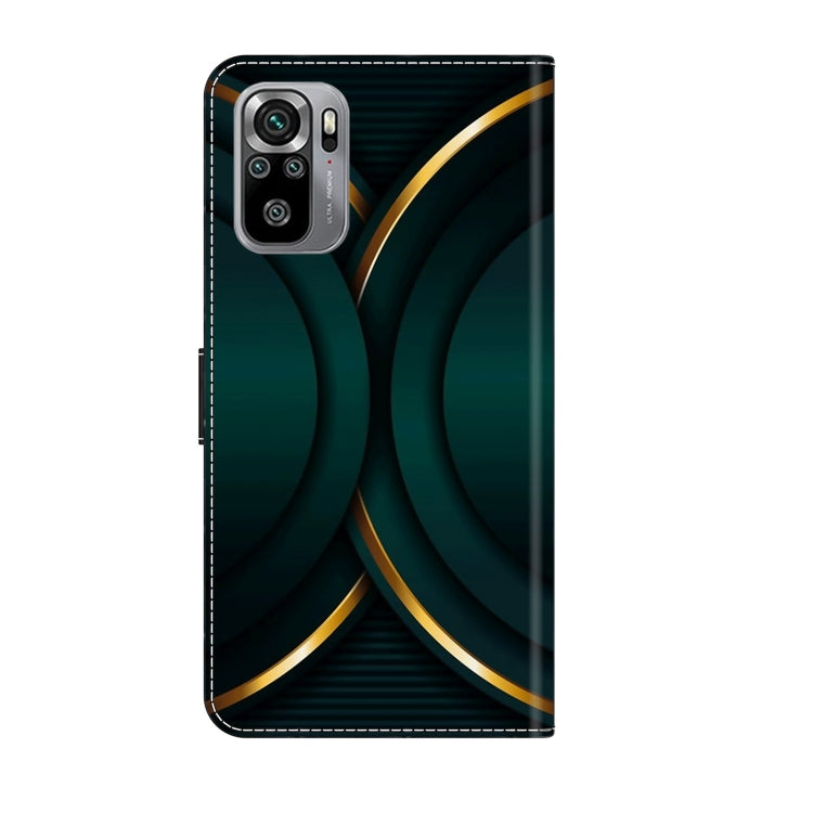 For Xiaomi Redmi Note 10 4G Crystal 3D Shockproof Protective Leather Phone Case(Gold Outline) - free shipping - PMC TechLife - Order now!