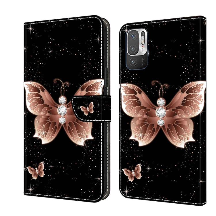For Xiaomi Redmi Note 10 5G Crystal 3D Shockproof Protective Leather Phone Case(Pink Diamond Butterfly) - free shipping - PMC TechLife - Order now!