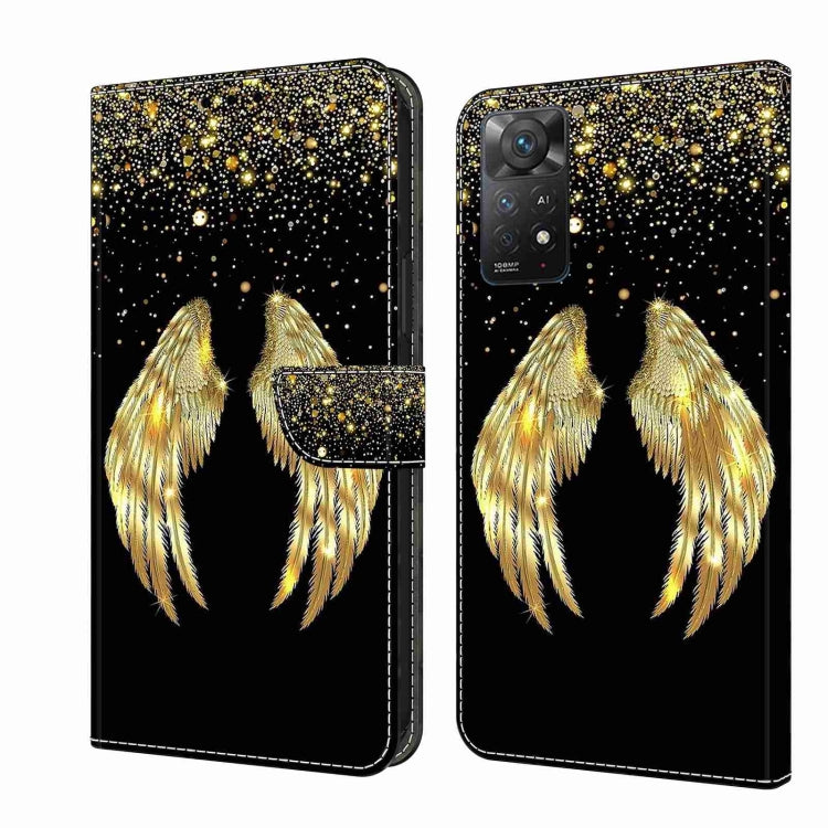 For Xiaomi Redmi Note 11 Pro 5G / 4G Global Crystal 3D Shockproof Protective Leather Phone Case(Golden Wings) - free shipping - PMC TechLife - Order now!