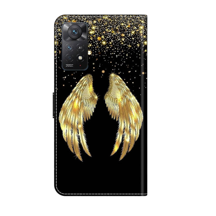 For Xiaomi Redmi Note 11 Pro 5G / 4G Global Crystal 3D Shockproof Protective Leather Phone Case(Golden Wings) - free shipping - PMC TechLife - Order now!