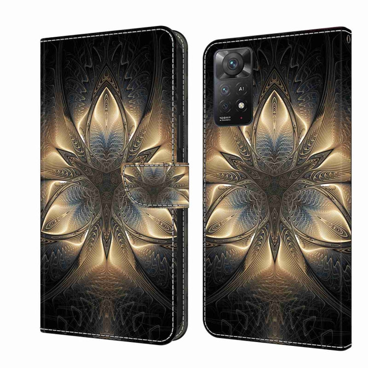 For Xiaomi Redmi Note 11 Pro 5G / 4G Global Crystal 3D Shockproof Protective Leather Phone Case(Luminous Building) - free shipping - PMC TechLife - Order now!