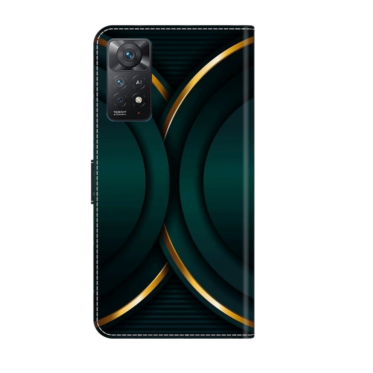 For Xiaomi Redmi Note 11 Pro 5G / 4G Global Crystal 3D Shockproof Protective Leather Phone Case(Gold Outline) - free shipping - PMC TechLife - Order now!