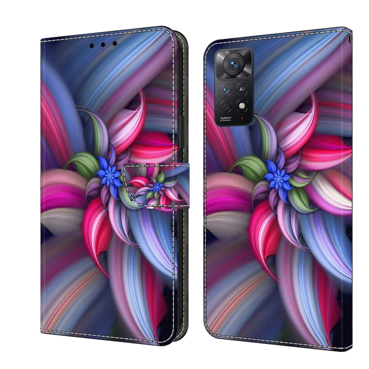 For Xiaomi Redmi Note 11 Pro 5G / 4G Global Crystal 3D Shockproof Protective Leather Phone Case(Colorful Flower) - free shipping - PMC TechLife - Order now!