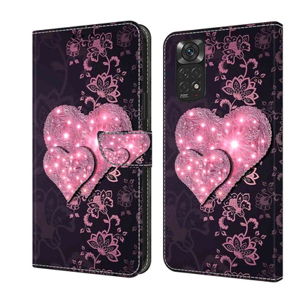 For Xiaomi Redmi Note 11 Global Crystal 3D Shockproof Protective Leather Phone Case(Lace Love) - Xiaomi Cases by PMC Jewellery | Online Shopping South Africa | PMC Jewellery