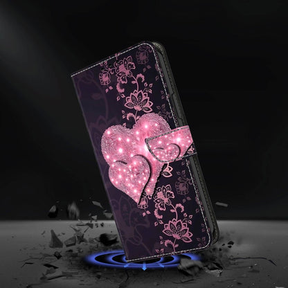 For Xiaomi Redmi Note 11 Global Crystal 3D Shockproof Protective Leather Phone Case(Lace Love) - Xiaomi Cases by PMC Jewellery | Online Shopping South Africa | PMC Jewellery