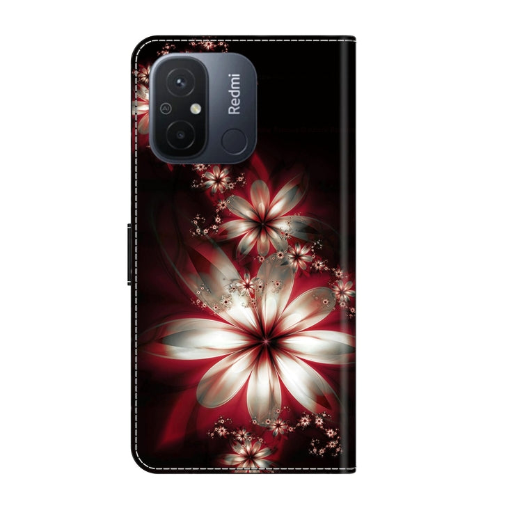 For Xiaomi Redmi 11A 4G / Redmi 12C Global Crystal 3D Shockproof Protective Leather Phone Case(Fantastic Flower) - free shipping - PMC TechLife - Order now!