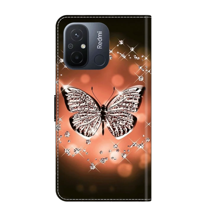 For Xiaomi Redmi 11A 4G / Redmi 12C Global Crystal 3D Shockproof Protective Leather Phone Case(Crystal Butterfly) - free shipping - PMC TechLife - Order now!