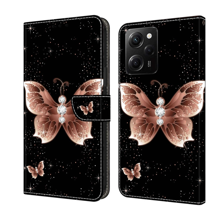 For Xiaomi Redmi Note 12 Pro Global Crystal 3D Shockproof Protective Leather Phone Case(Pink Diamond Butterfly) - free shipping - PMC TechLife - Order now!