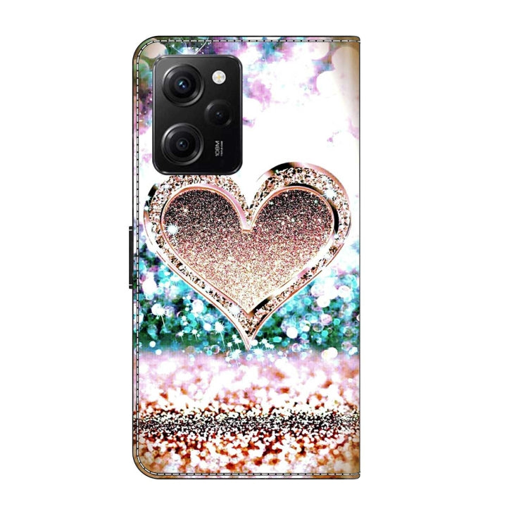 For Xiaomi Redmi Note 12 Pro Global Crystal 3D Shockproof Protective Leather Phone Case(Pink Diamond Heart) - free shipping - PMC TechLife - Order now!