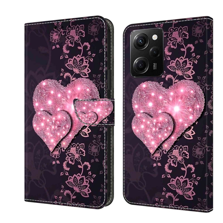 For Xiaomi Redmi Note 12 Pro Global Crystal 3D Shockproof Protective Leather Phone Case(Lace Love) - free shipping - PMC TechLife - Order now!