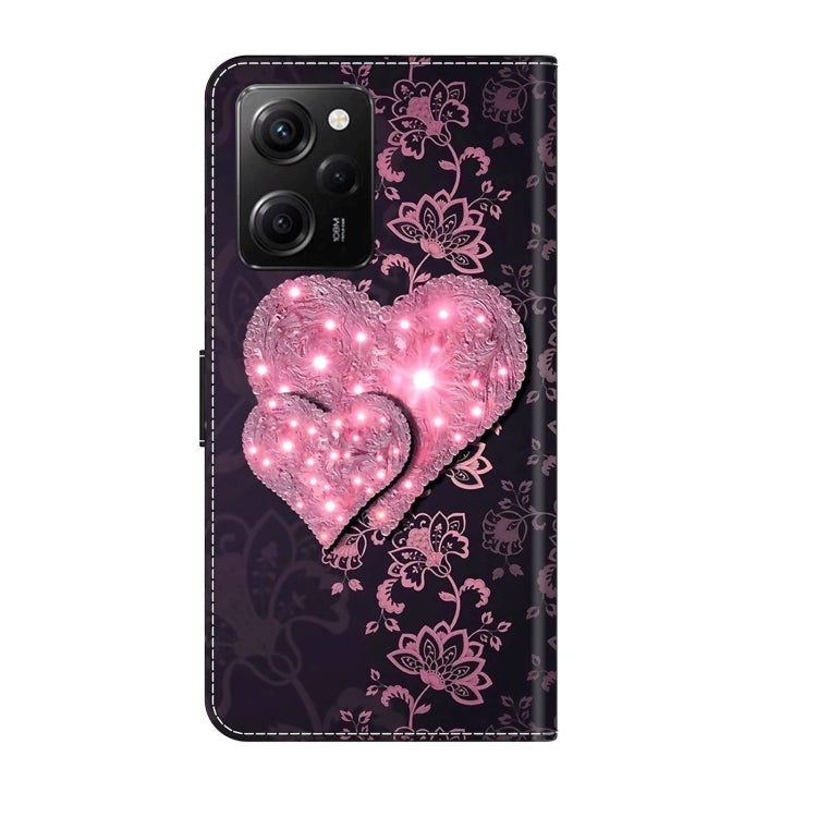 For Xiaomi Redmi Note 12 Pro Global Crystal 3D Shockproof Protective Leather Phone Case(Lace Love) - free shipping - PMC TechLife - Order now!