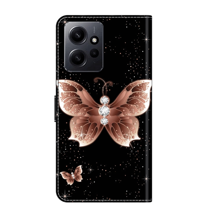 For Xiaomi Redmi Note 12 4G Crystal 3D Shockproof Protective Leather Phone Case(Pink Diamond Butterfly) - free shipping - PMC TechLife - Order now!