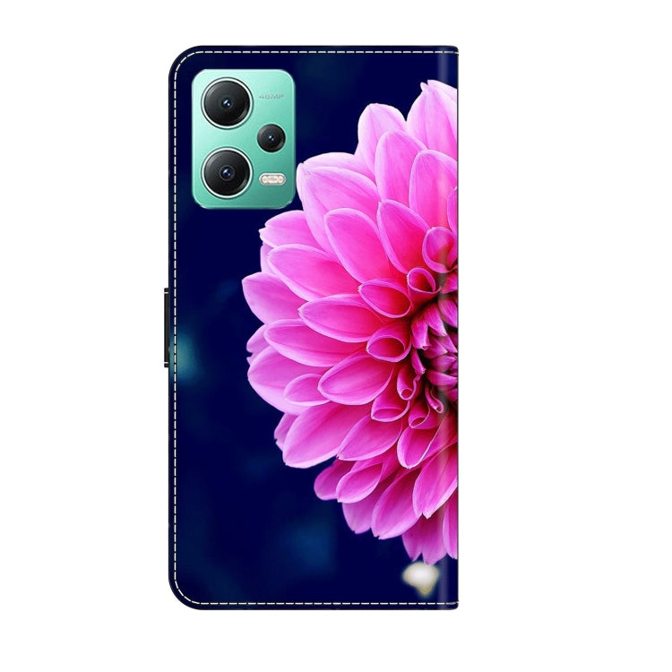 For Xiaomi Redmi Note 12 5G Global / Poco X5 Crystal 3D Shockproof Protective Leather Phone Case(Pink Petals) - free shipping - PMC TechLife - Order now!
