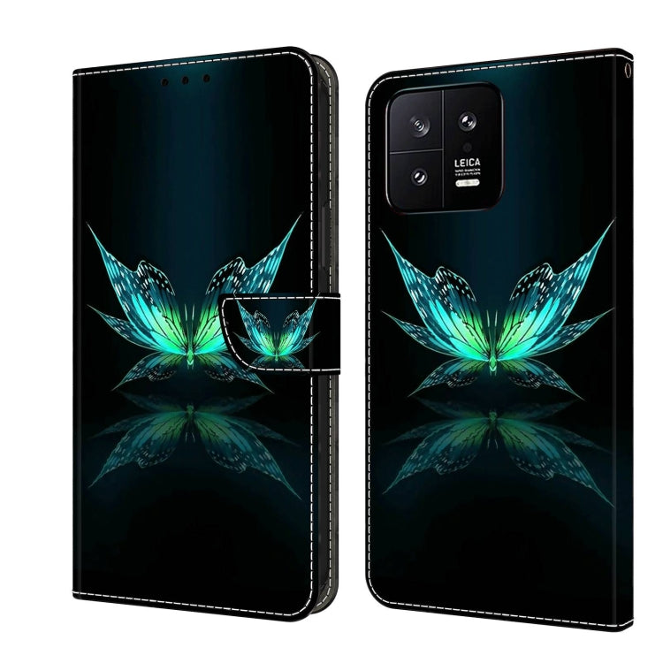 For Xiaomi 13 Crystal 3D Shockproof Protective Leather Phone Case(Reflection Dutterfly) - free shipping - PMC TechLife - Order now!
