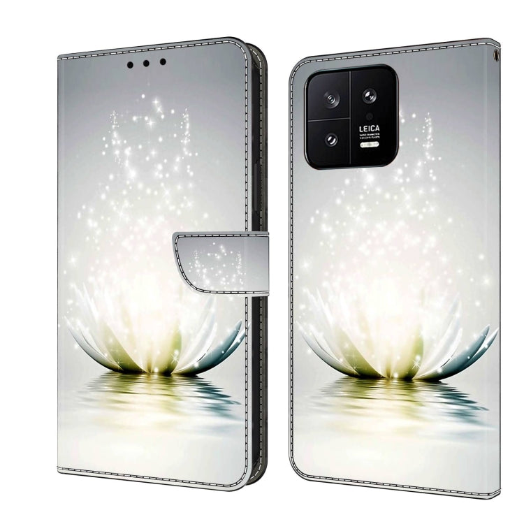 For Xiaomi 13 Crystal 3D Shockproof Protective Leather Phone Case(Light Lotus) - free shipping - PMC TechLife - Order now!