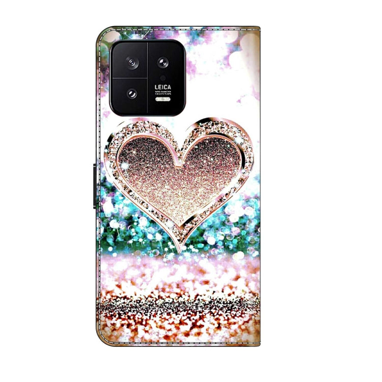 For Xiaomi 13 Crystal 3D Shockproof Protective Leather Phone Case(Pink Diamond Heart) - free shipping - PMC TechLife - Order now!