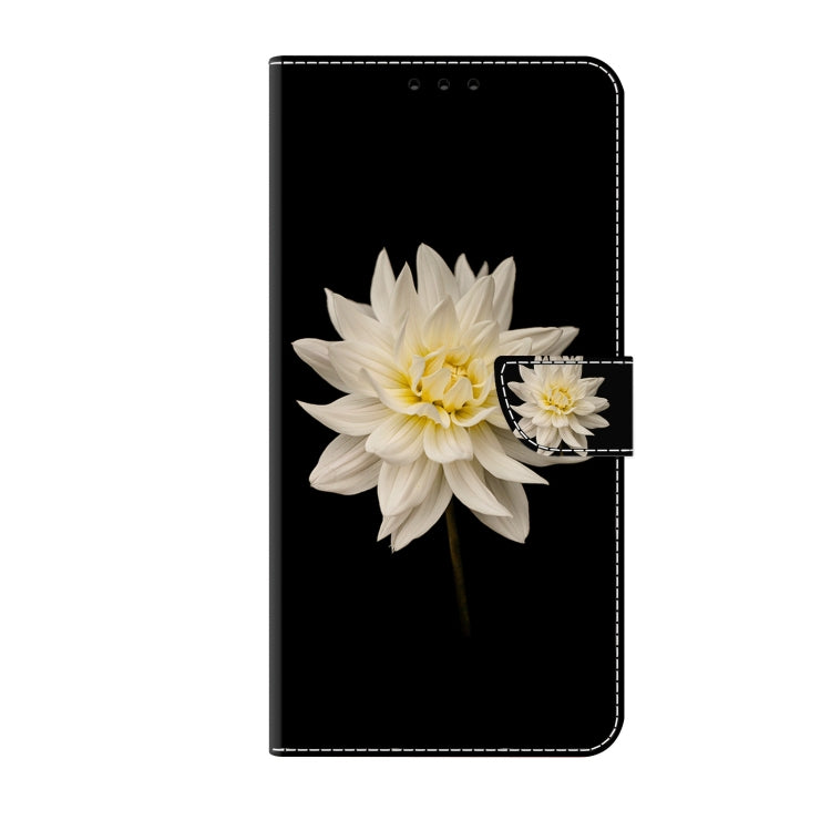 For Xiaomi 13 Crystal 3D Shockproof Protective Leather Phone Case(White Flower) - 13 Cases by PMC Jewellery | Online Shopping South Africa | PMC Jewellery