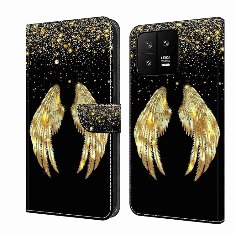 For Xiaomi 13 Crystal 3D Shockproof Protective Leather Phone Case(Golden Wings) - free shipping - PMC TechLife - Order now!