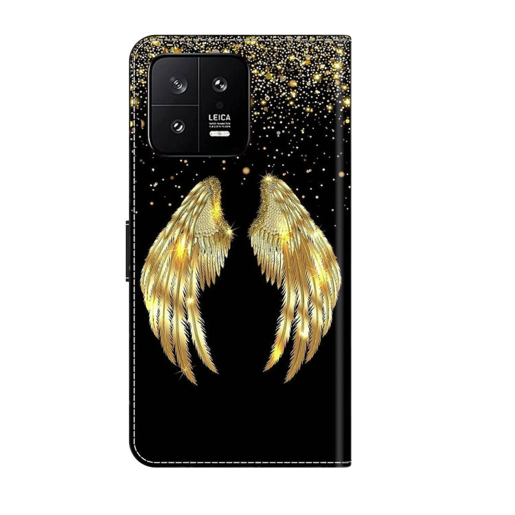 For Xiaomi 13 Crystal 3D Shockproof Protective Leather Phone Case(Golden Wings) - free shipping - PMC TechLife - Order now!