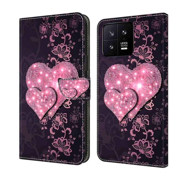 For Xiaomi 13 Crystal 3D Shockproof Protective Leather Phone Case(Lace Love) - free shipping - PMC TechLife - Order now!
