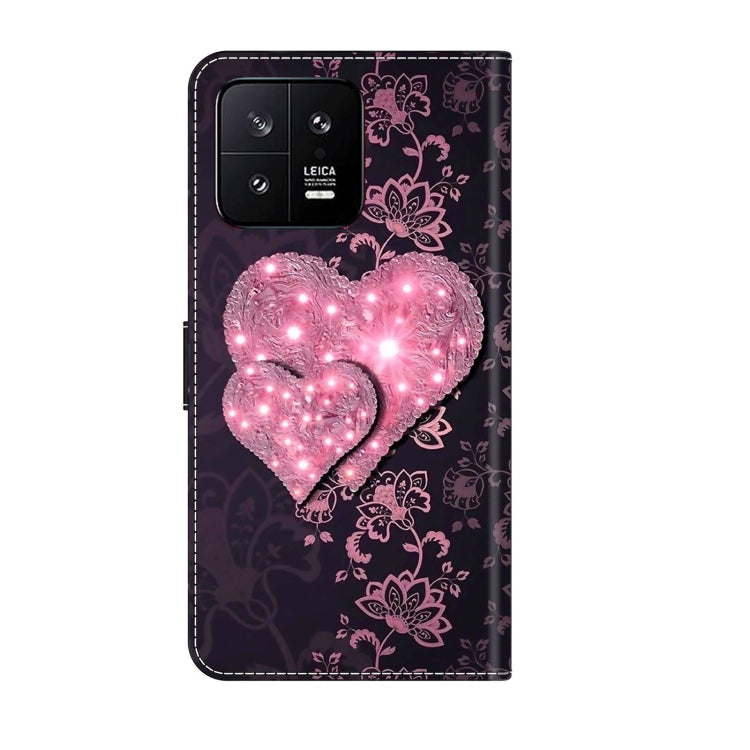 For Xiaomi 13 Crystal 3D Shockproof Protective Leather Phone Case(Lace Love) - free shipping - PMC TechLife - Order now!