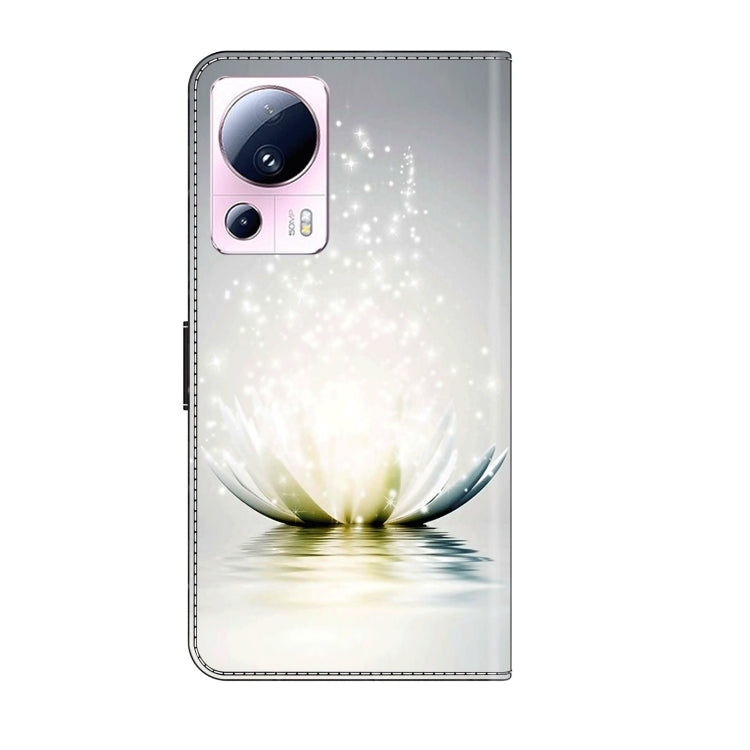 For Xiaomi 13 Lite Crystal 3D Shockproof Protective Leather Phone Case(Light Lotus) - free shipping - PMC TechLife - Order now!