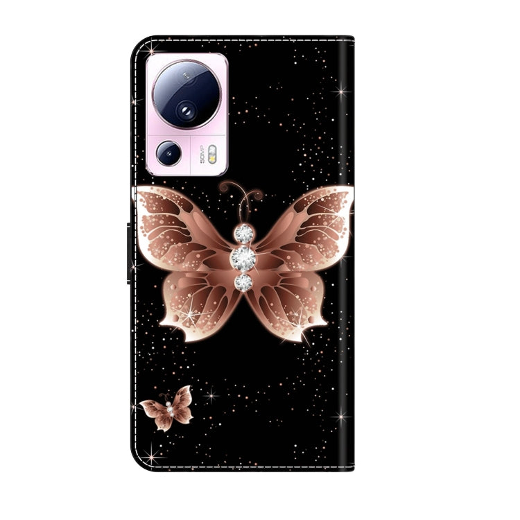 For Xiaomi 13 Lite Crystal 3D Shockproof Protective Leather Phone Case(Pink Diamond Butterfly) - free shipping - PMC TechLife - Order now!