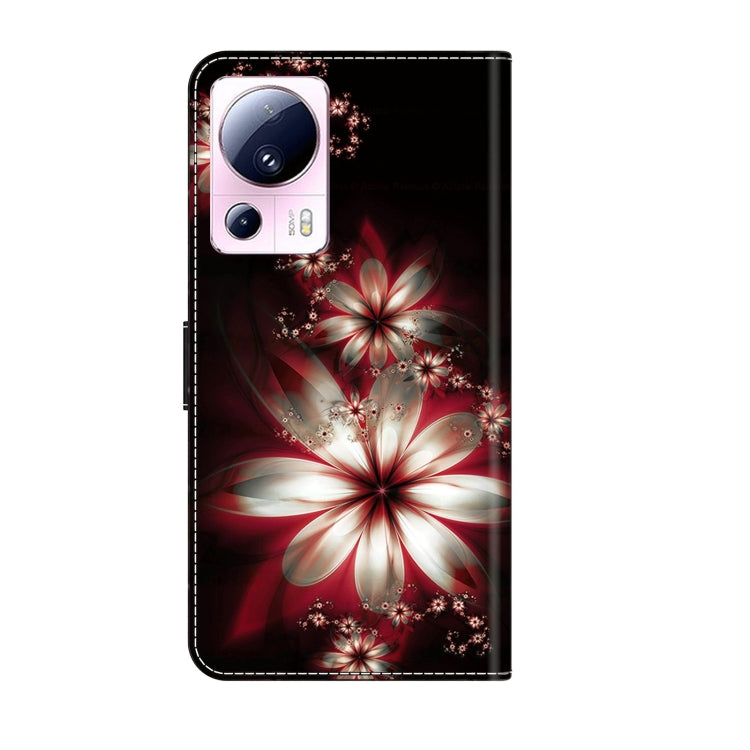 For Xiaomi 13 Lite Crystal 3D Shockproof Protective Leather Phone Case(Fantastic Flower) - free shipping - PMC TechLife - Order now!