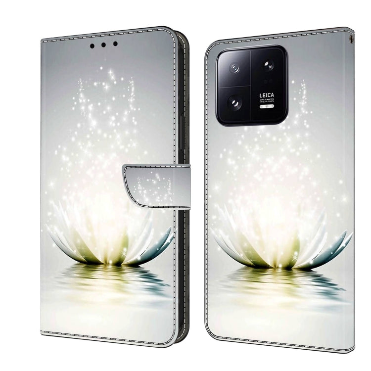 For Xiaomi 13 Pro Crystal 3D Shockproof Protective Leather Phone Case(Light Lotus) - free shipping - PMC TechLife - Order now!