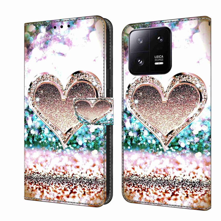 For Xiaomi 13 Pro Crystal 3D Shockproof Protective Leather Phone Case(Pink Diamond Heart) - free shipping - PMC TechLife - Order now!